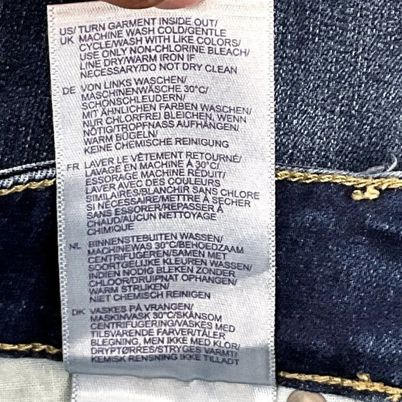 NYDJ Marilyn‎ Crop Straight Jeans Women Sz 12 Stretch Dark Wash Denim - Picture 9 of 10